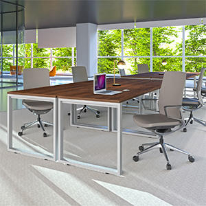 Fusion Metal Leg Desk 72"W