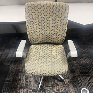 Steelcase Amia Chair - Grey Frame & Spot Fabric