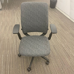 Steelcase Amia Chair - Black Frame & Grey Fabric