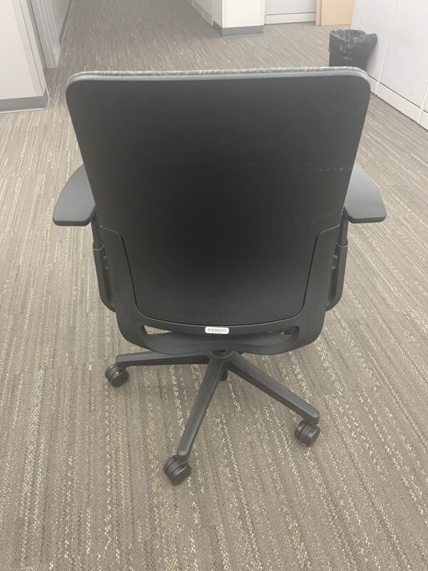 Steelcase Amia Chair - Black Frame & Grey Fabric - Image 2